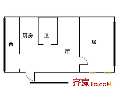 陽(yáng)安里戶(hù)型圖 戶(hù)型圖 1室1廳1衛(wèi)1廚