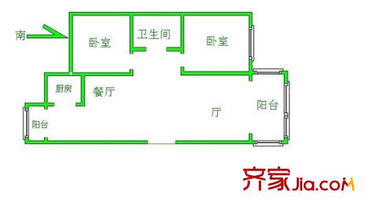 米蘭紫芥園 2室 戶型圖