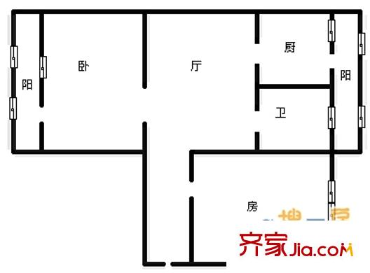 風(fēng)光里戶型圖戶型圖 2室1廳1衛(wèi)1廚