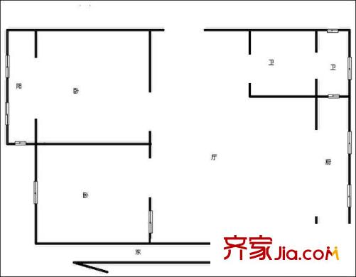 風(fēng)光里戶型圖戶型圖 2室1廳1衛(wèi)1廚