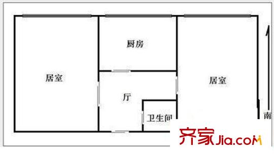 子牙里戶型圖戶型圖 2室1廳1衛(wèi)1廚