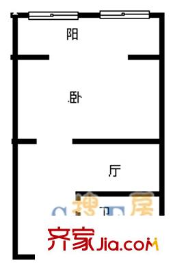 寧城樓戶型圖戶型圖 1室1廳1衛(wèi)1廚