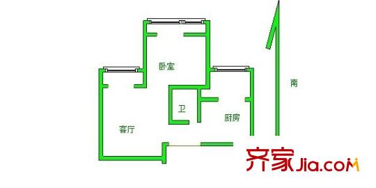 華城領(lǐng)秀睦華里 1室 戶型圖