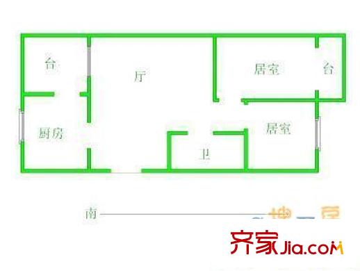 互助西里戶型圖戶型圖 2室