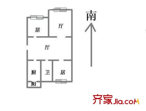 互助西里戶型圖戶型圖 2室2廳1衛(wèi)1廚