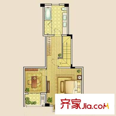 金地東城御院原創(chuàng)別墅E戶型上層 2室1衛(wèi)