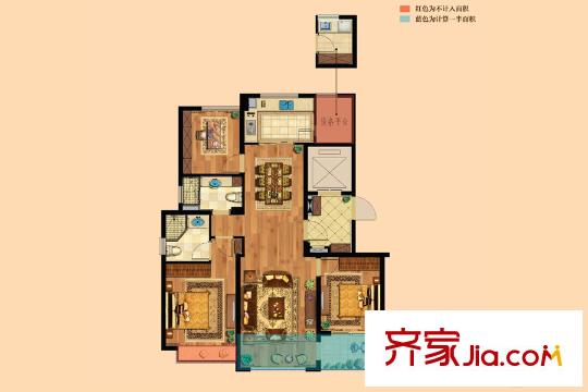 寧興御府C戶型 3室2廳2衛(wèi)1廚
