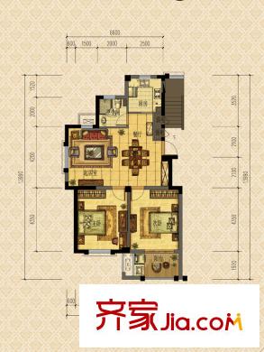 清水綠園H戶型 2室1廳1衛(wèi)1廚