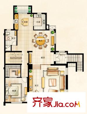 格蘭春晨三期10A戶型一層 6室4廳6衛(wèi)2廚