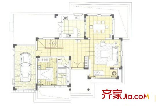 寧興杭灣名苑 2室1廳1衛(wèi)1廚 戶型圖