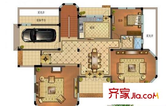 錦誠名仕 1室3廳1衛(wèi)1廚 戶型圖