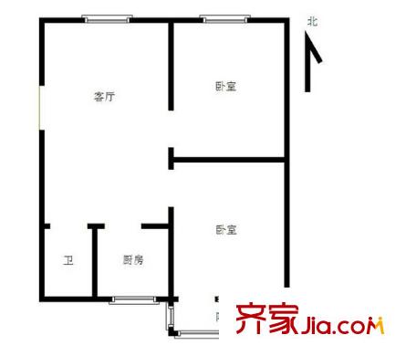 荷池新村戶型圖兩室戶型圖 