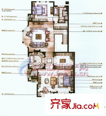 梵石花園 3室2廳2衛(wèi)1廚 戶型圖