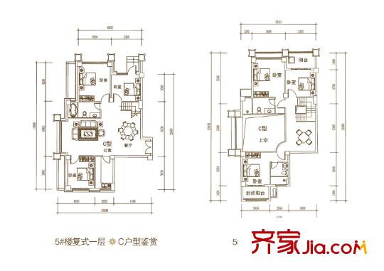 萬潤溫泉會館5#樓復(fù)式樓-C戶型 