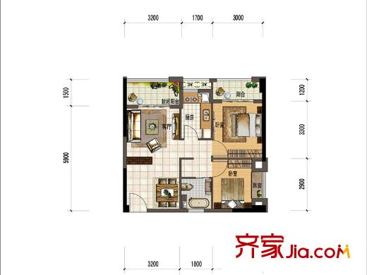 冠景天地7#C1戶型 