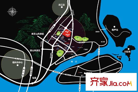 皇鼎公館區(qū)位圖