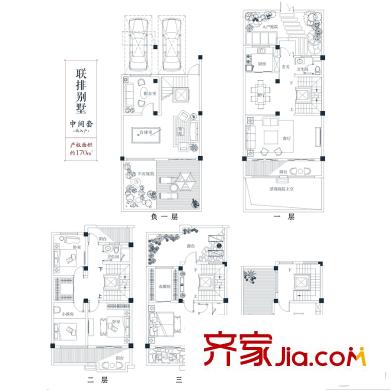 先生的山聯(lián)排中間套北入戶170平方米 7室3廳3衛(wèi)1廚