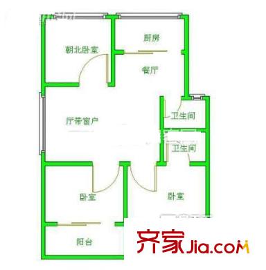 黎明新村玫瑰園 2室戶型圖