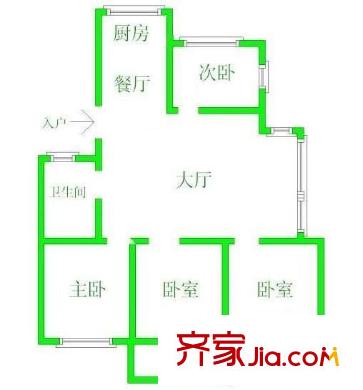 供銷(xiāo)社宿舍（能補(bǔ)天巷0 4室 戶(hù)型圖