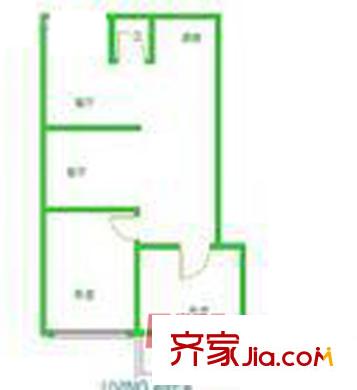 廣播電視局宿舍 2室 戶型圖