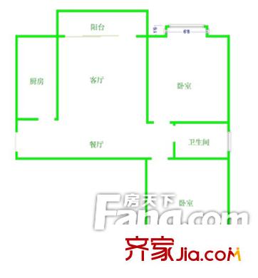 浮村新村 2室戶型圖