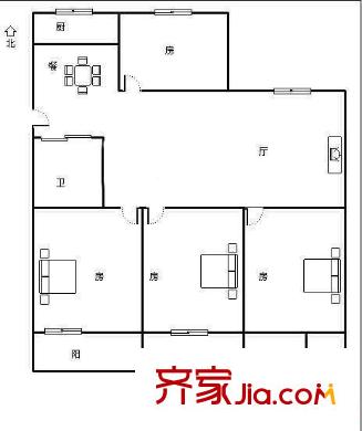豐洲園 4室 戶型圖