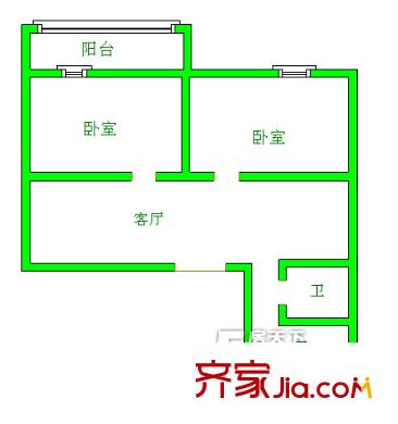 福祥小區(qū)戶(hù)型圖戶(hù)型圖 2室1廳1衛(wèi)1廚