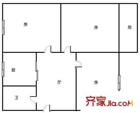 二化小區(qū)3室 戶型圖