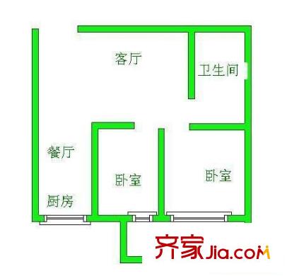 東方嘉景 2室 戶型圖