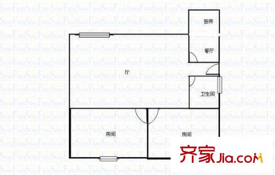 東站宿舍 2室 戶型圖