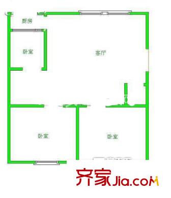 電臺宿舍(朝陽路)戶型圖電臺宿舍(朝陽路) 3室  戶型圖 3室2廳1衛(wèi)1廚