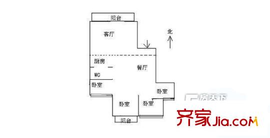  東方華庭 4室 戶型圖