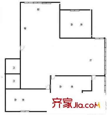 東城名苑 4室 戶型圖