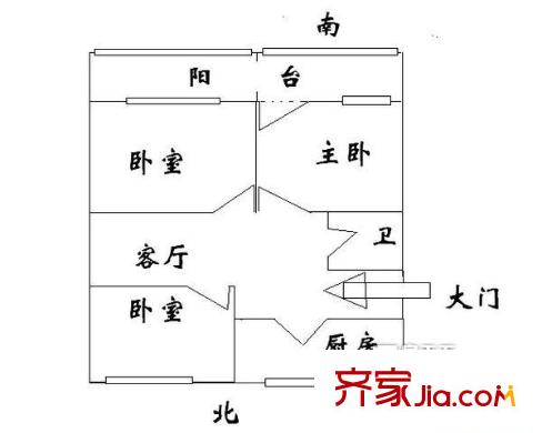 邊達(dá)大廈 3室 戶型圖
