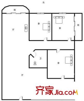澳門公寓 4室 戶型圖
