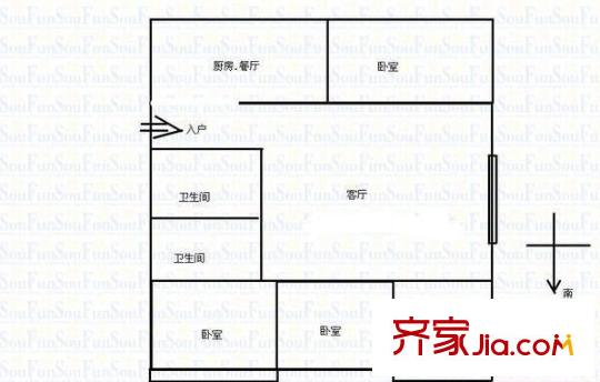 百福苑 4室 戶型圖