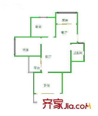 在水一方 3室 戶型圖