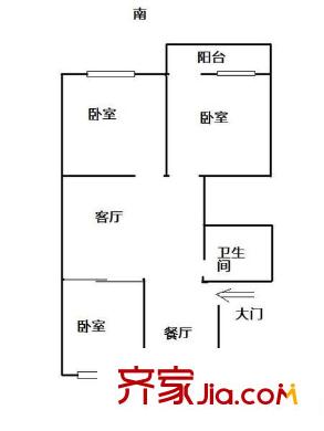 幼師單位宿舍 3室 戶型圖