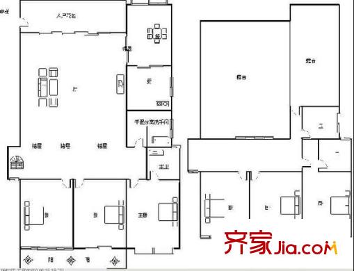 西洋公寓 7室 戶型圖