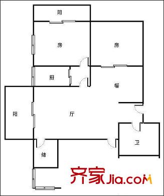 文錦佳園 3室 戶型圖