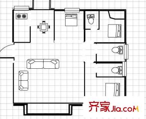 蔚藍(lán)國際(長樂)戶型圖蔚藍(lán)國際（長樂） 戶型圖 3室2廳2衛(wèi)1廚