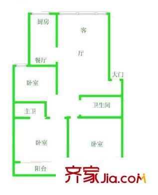 天怡花園 2室戶型圖