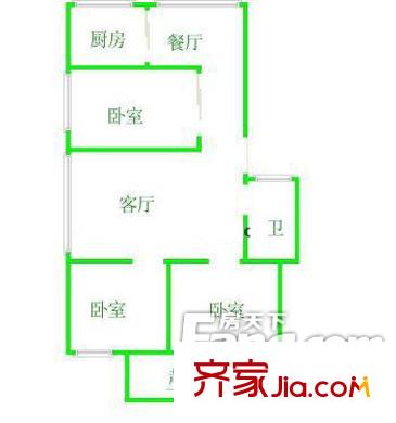 鐵二小區(qū) 3室戶(hù)型圖