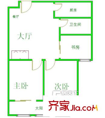 天城小區(qū) 3室戶型圖