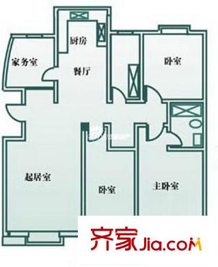 石鼓觀鰲遠(yuǎn)西小區(qū) 3室 戶(hù)型圖