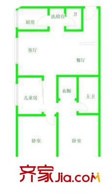 旭日云錦 3室 戶型圖