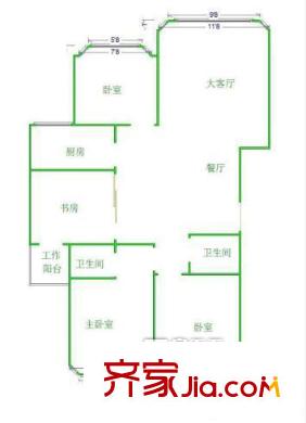 新都會(huì)花園廣場(chǎng) 4室戶型圖