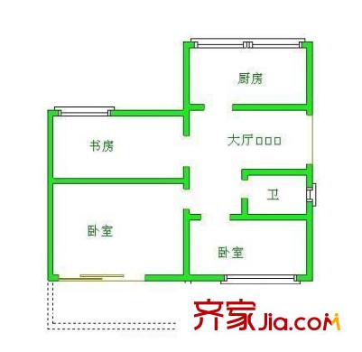 象園升興公寓 3室 戶型圖
