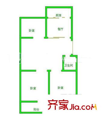 賢南公寓 3室戶型圖