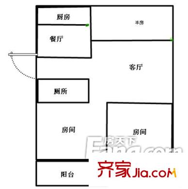 賢南公寓 3室戶型圖
